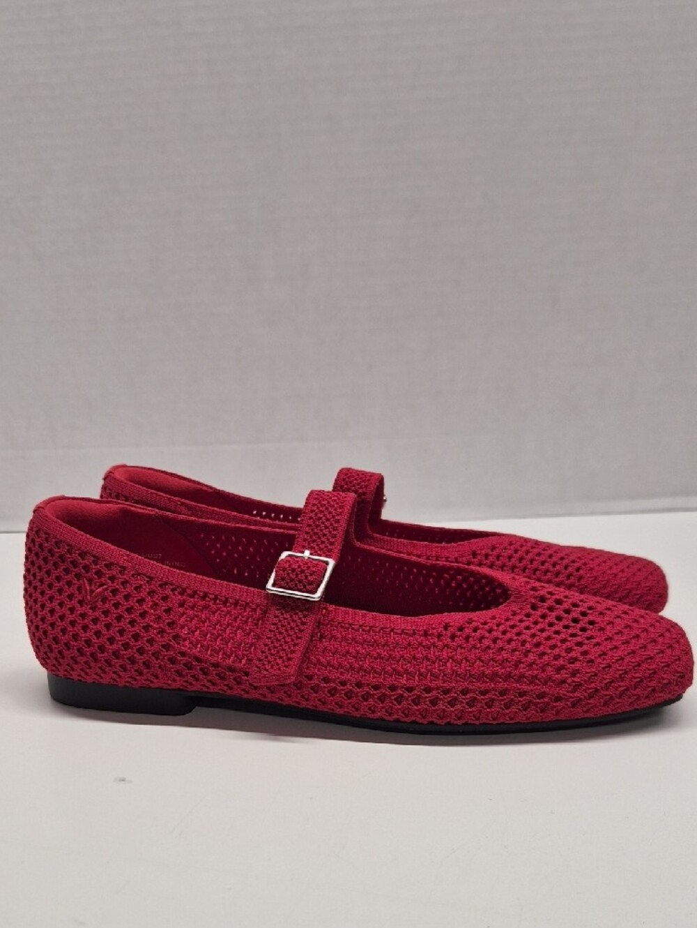 Vivaia Margot Shoes Square Toe Mary Jane Ballet Flats Slip On Washable Red 7